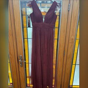 Revelry Bridesmaid Dress: Cora Tulle Dress in Cinnamon Rose in size 8